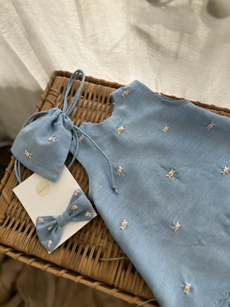 Powder Blue and Roses