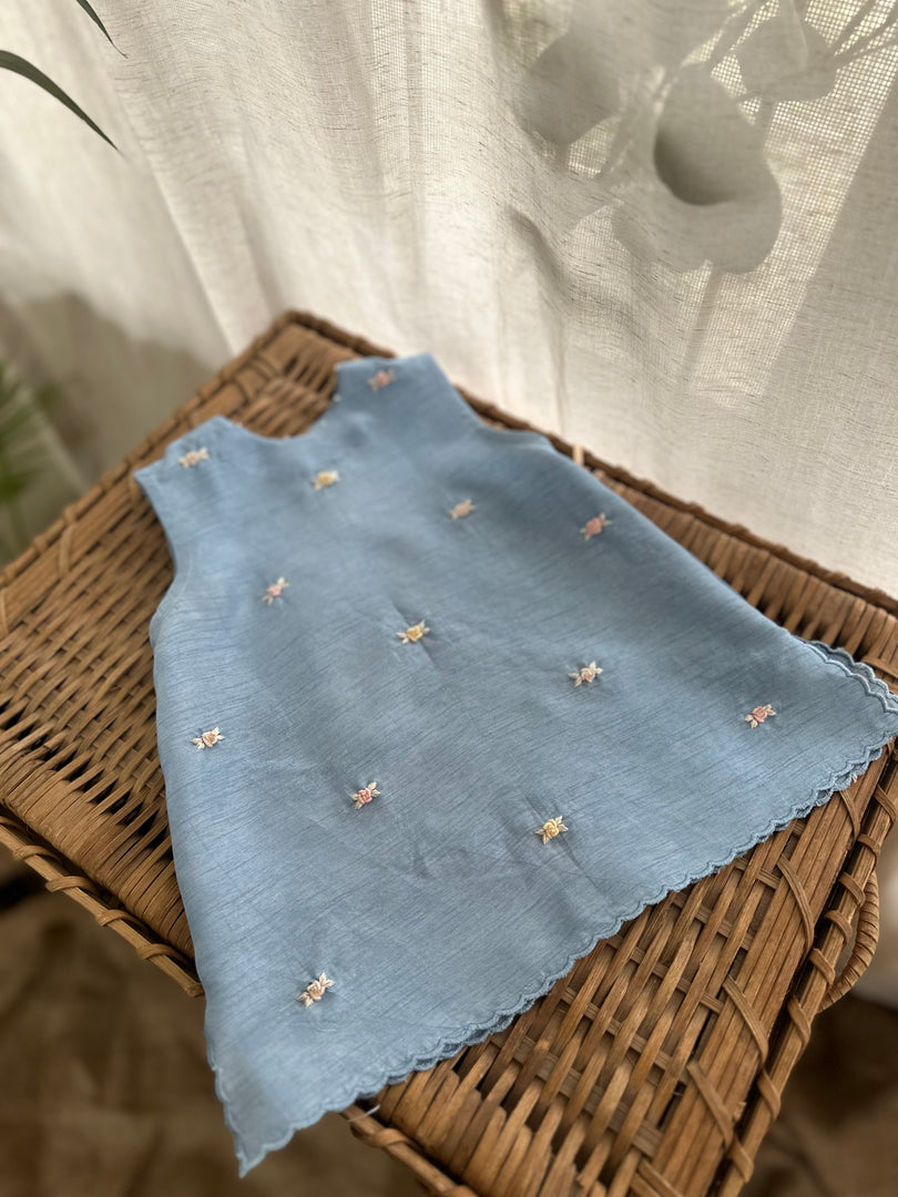 Powder Blue and Roses