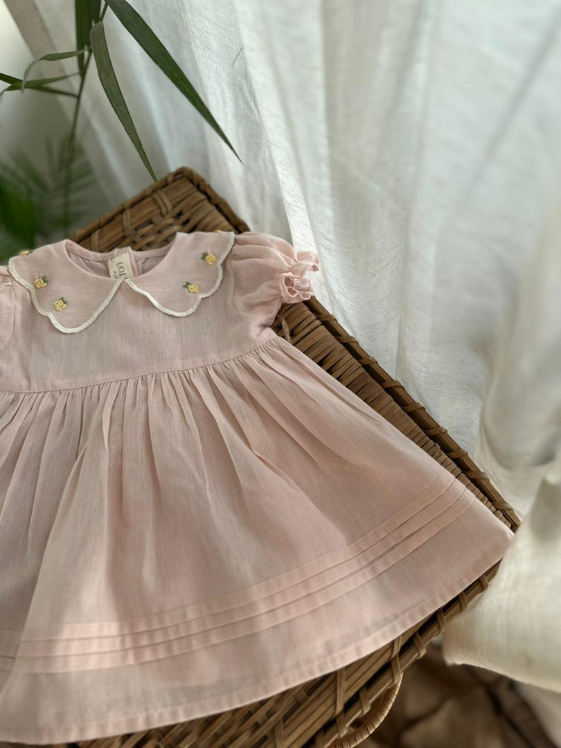 The Pink Yellow Rose Frock