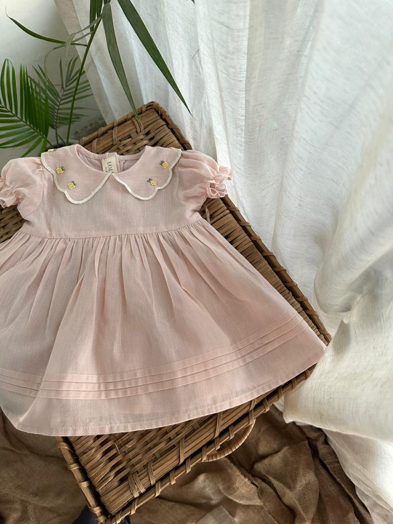 The Pink Yellow Rose Frock