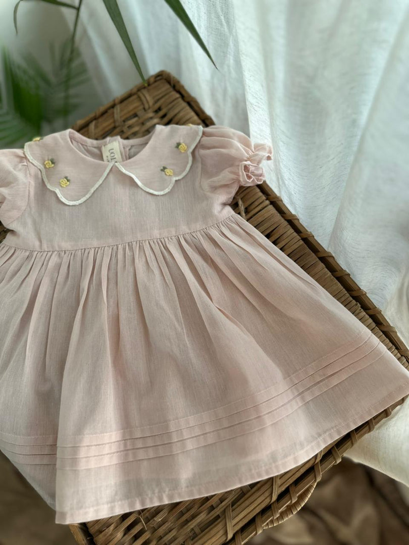 The Pink Yellow Rose Frock